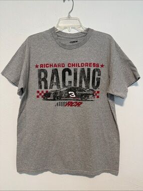 RCR Richard Childress Racing Grey Graphic Tee size Large